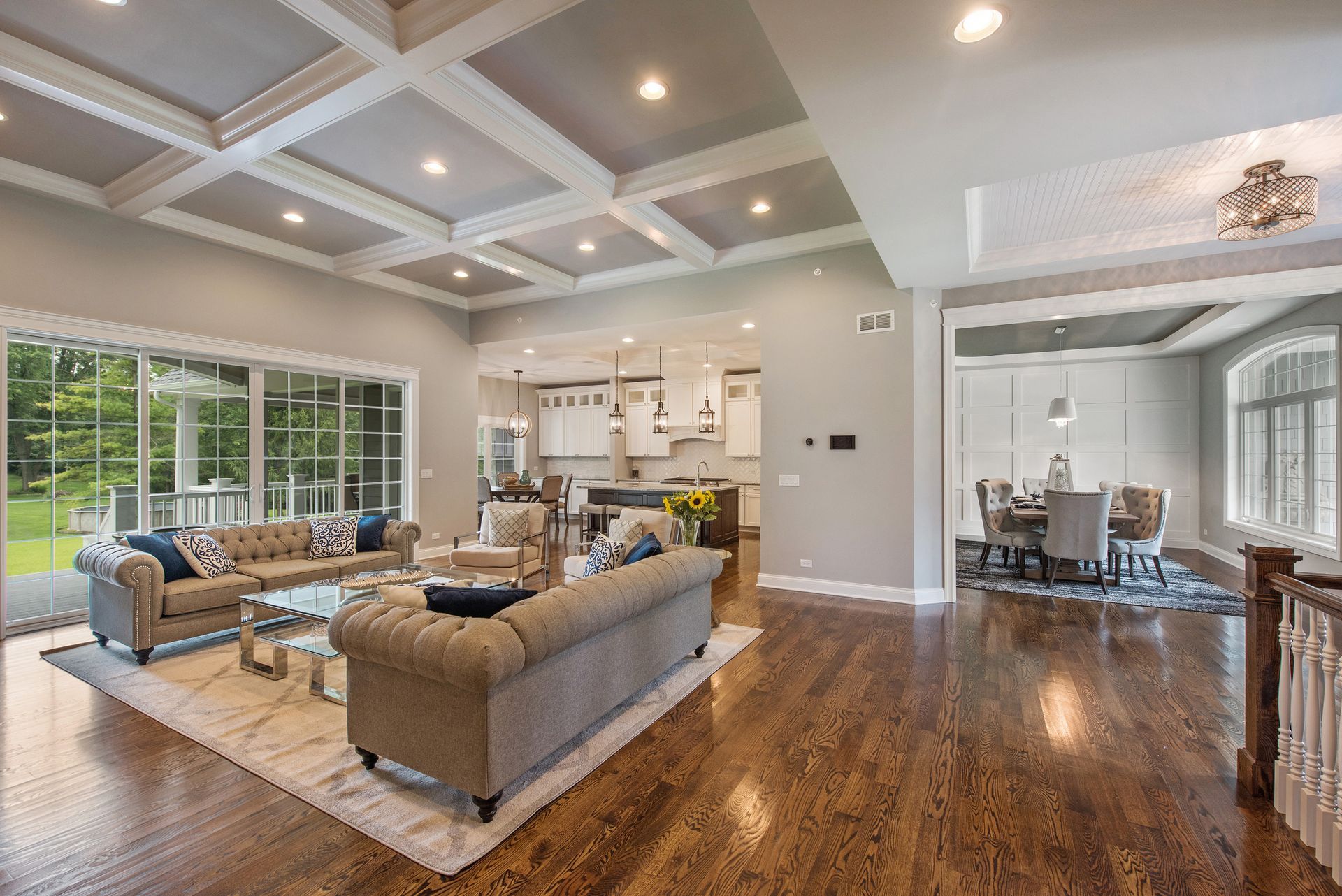Newly installed hardwood flooring