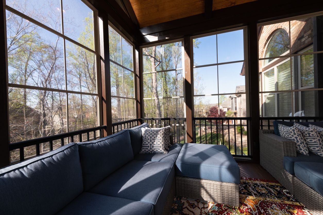 A sunroom addition filled with natural light