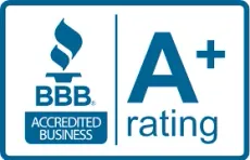 Better Business Bureau accredited business with an A plus rating